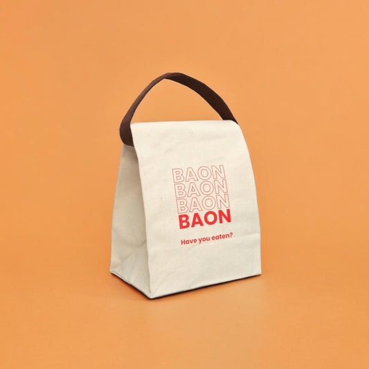 Baon lunch bag on an orange backdrop